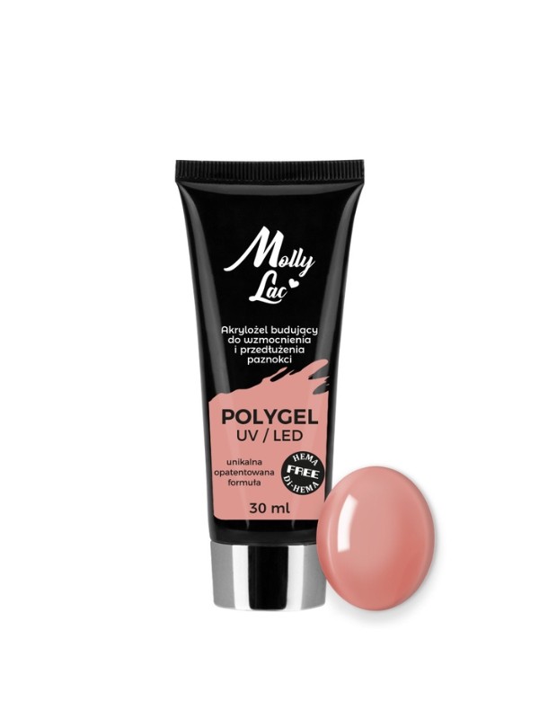 MollyLac Polygel akrylożel budujący HEMA/Di-HEMA Free Nr /08/  Pudding 30 ml 