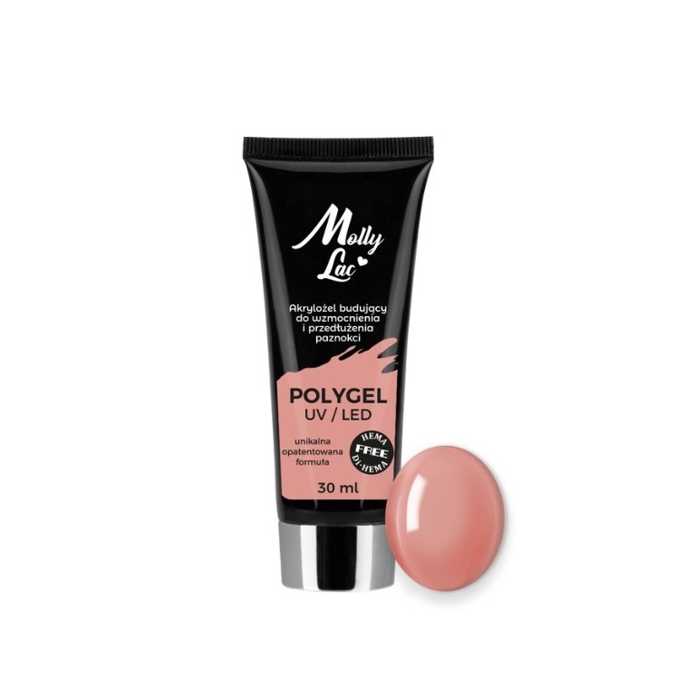 MollyLac Polygel Aufbau-Acrylgel HEMA/Di- HEMA Free Nr. /08/ Pudding 30 ml