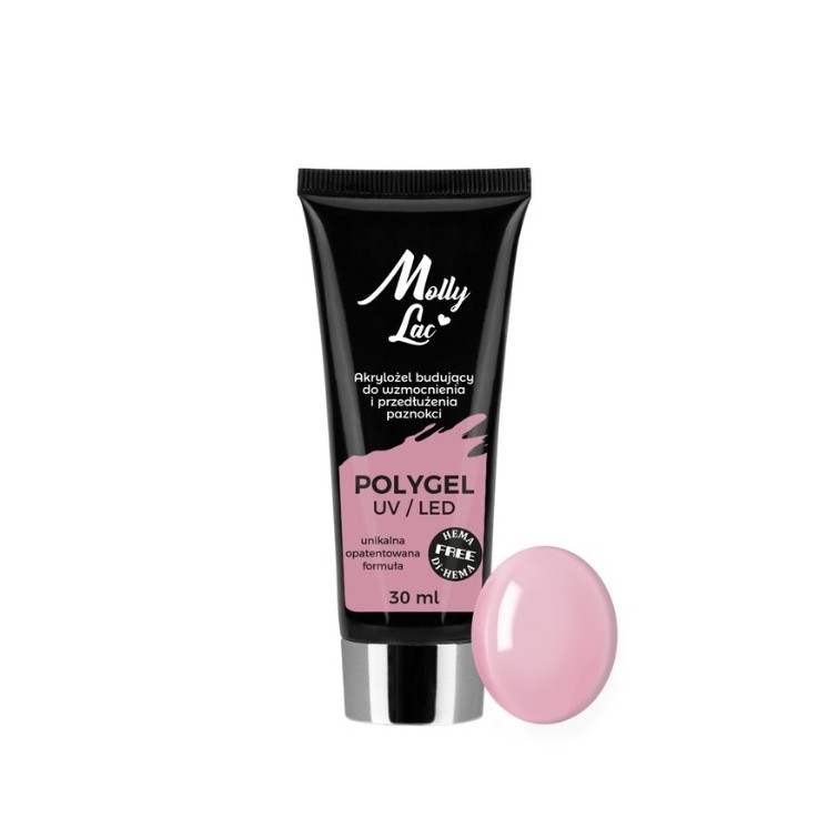 MollyLac Polygel Aufbau-Acrylgel HEMA/Di- HEMA Free Nr. /06/ French Pink 30 ml