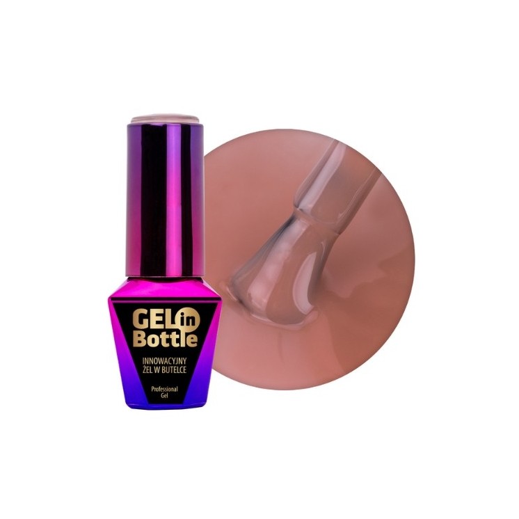 MollyLac Gel in bottle Nail gel in a bottle with a multifunctional brush Tan Line 10 g
