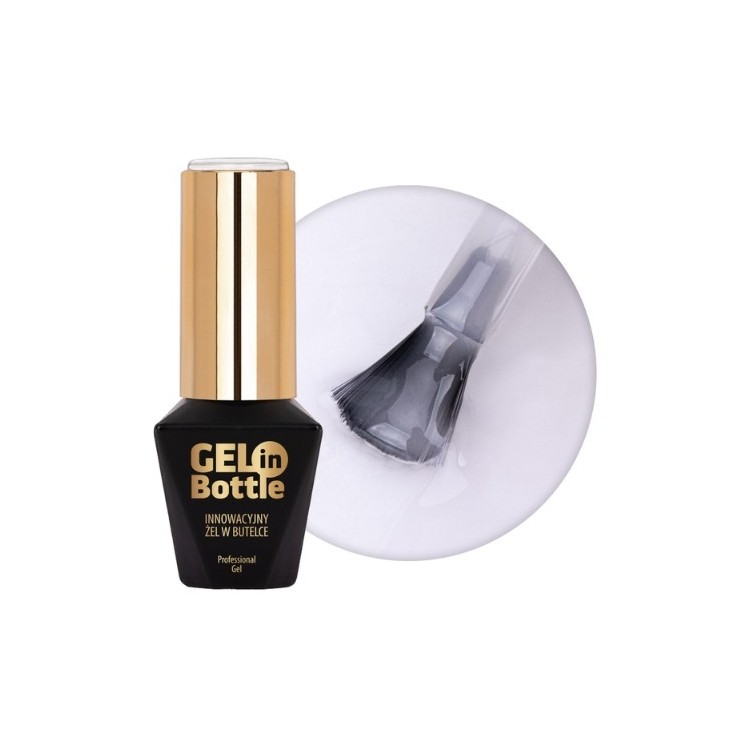 MollyLac Gel in bottle Nagelgel in der Flasche mit Multifunktionspinsel White Angel 10 g