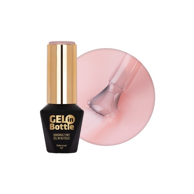 MollyLac Gel in bottle Nagelgel in der Flasche mit Multifunktionspinsel Naked 10 g