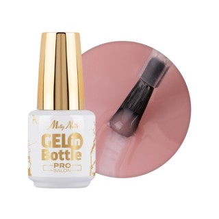 MollyLac Pro Salon Gel in der Flasche Nagelgel in der Flasche mit Multifunktionsbürste Naked 15 g