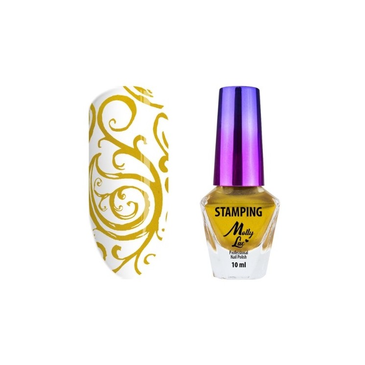 MollyLac Stamping and Stamping Varnish No. 4 Gold 10 ml