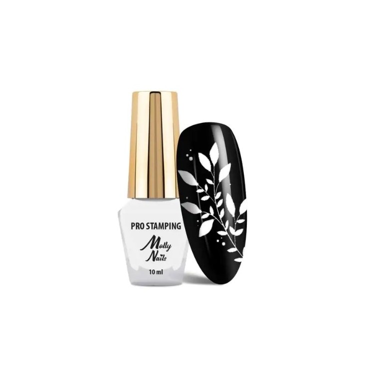 MollyLac Pro Nails Stempel- und Stampinglack Nr. 1 White 10 ml