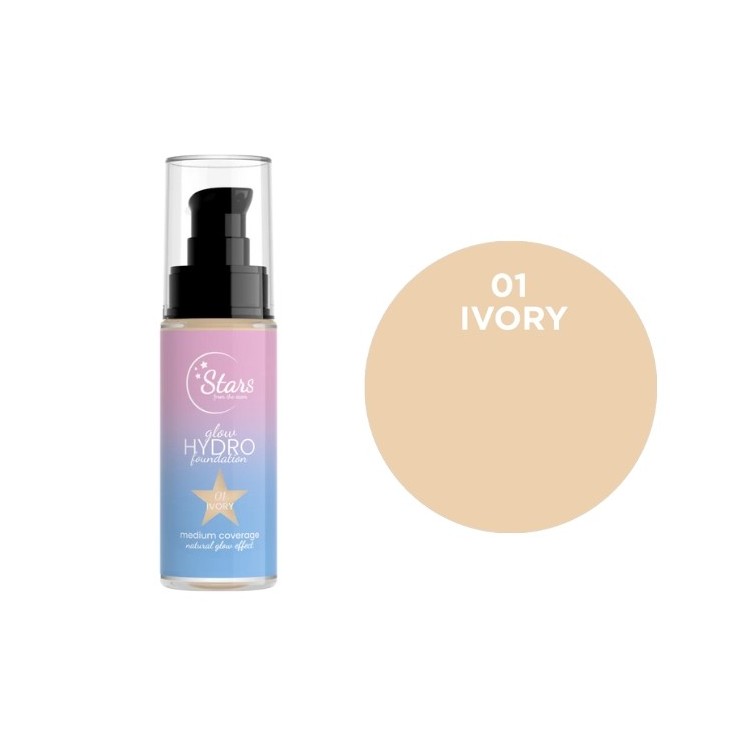 Stars from the Stars Hydraterende en verhelderende Glow Hydro Foundation No. 01 Ivory 30 g