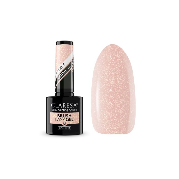 Claresa Brush Easy Gel Gel in een flesje met kwastje /8/ 5 g