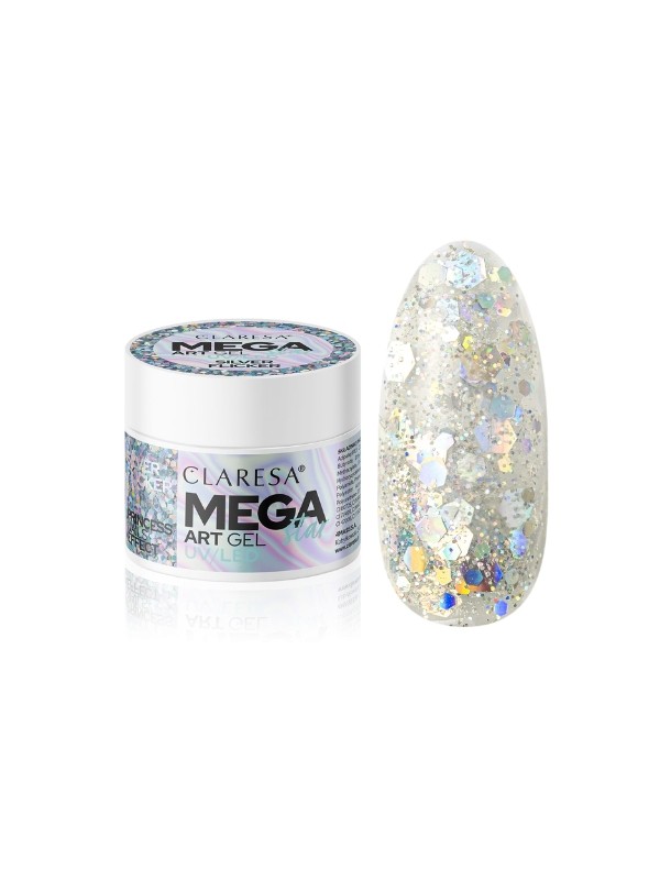 Claresa Żel do zdobień MEGASTAR SILVER FLICKER 10 g