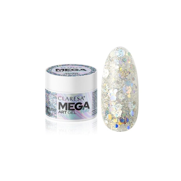 Claresa MEGASTAR SILVER FLICKER Dekorationsgel 10 g