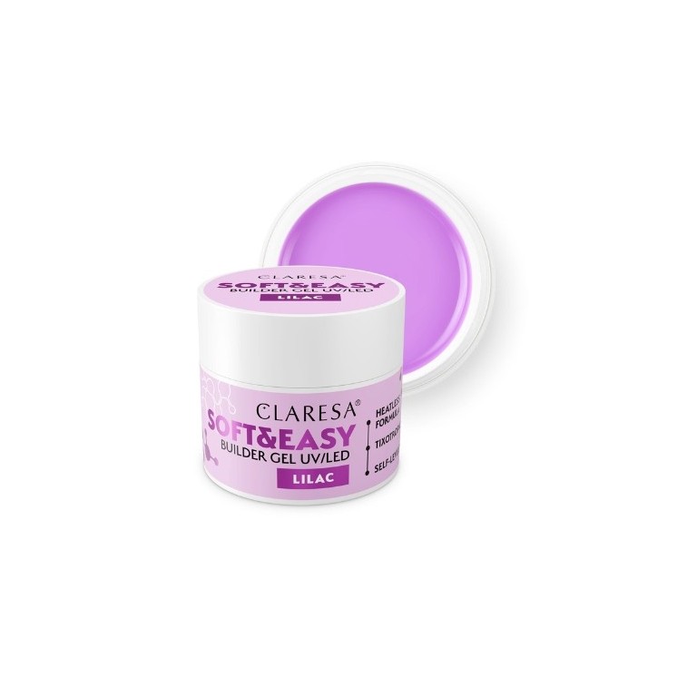 Гель для нарощування нігтів Claresa Soft & Easy Lilac 45 г