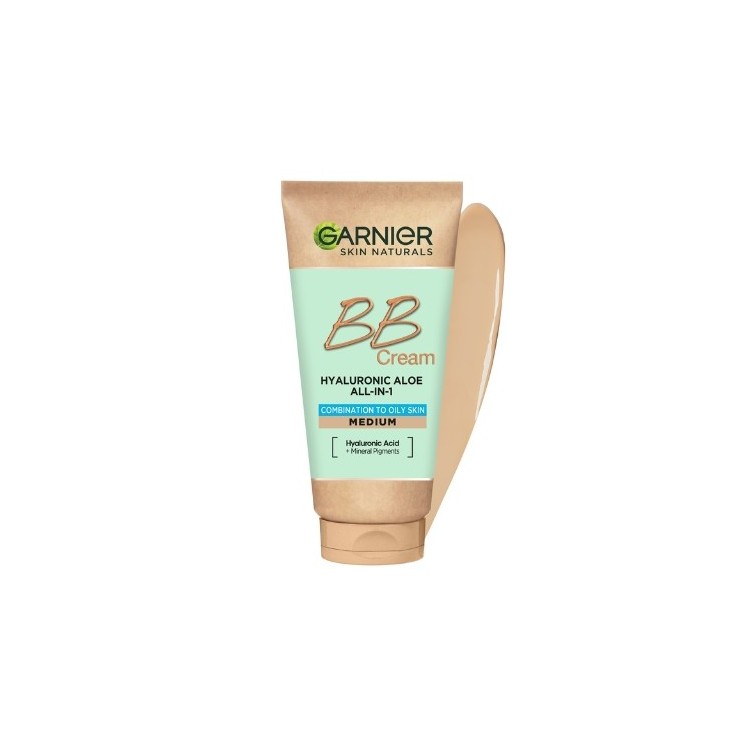 Garnier Hyaluronic Aloe All-In-1 BB Cream feuchtigkeitsspendende BB-Creme für Mischhaut und fettige Haut Śniady 50 ml