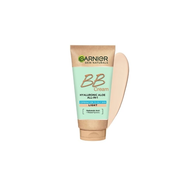 Garnier Hyaluronic Aloe All-In-1 BB Cream feuchtigkeitsspendende BB-Creme für Mischhaut und fettige Haut Light 50 ml