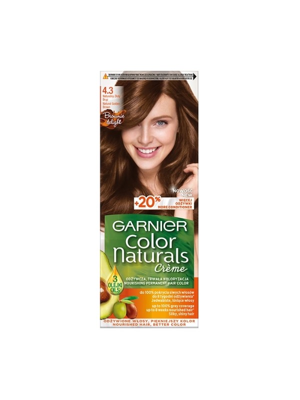 Garnier Color Naturals Farba do włosów /4.3/ Złoty brąz