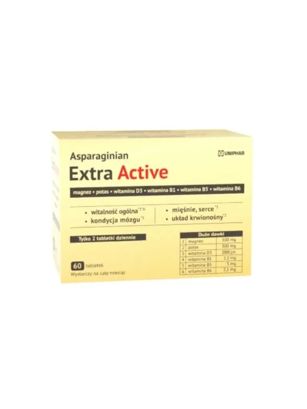 Asparaginian Extra Active 60 tabletek