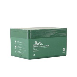 VT Cosmetics CICA Daily Soothing Mask Zestaw Kojących Masek do Twarzy w Płachcie 30 sztuk 350 g