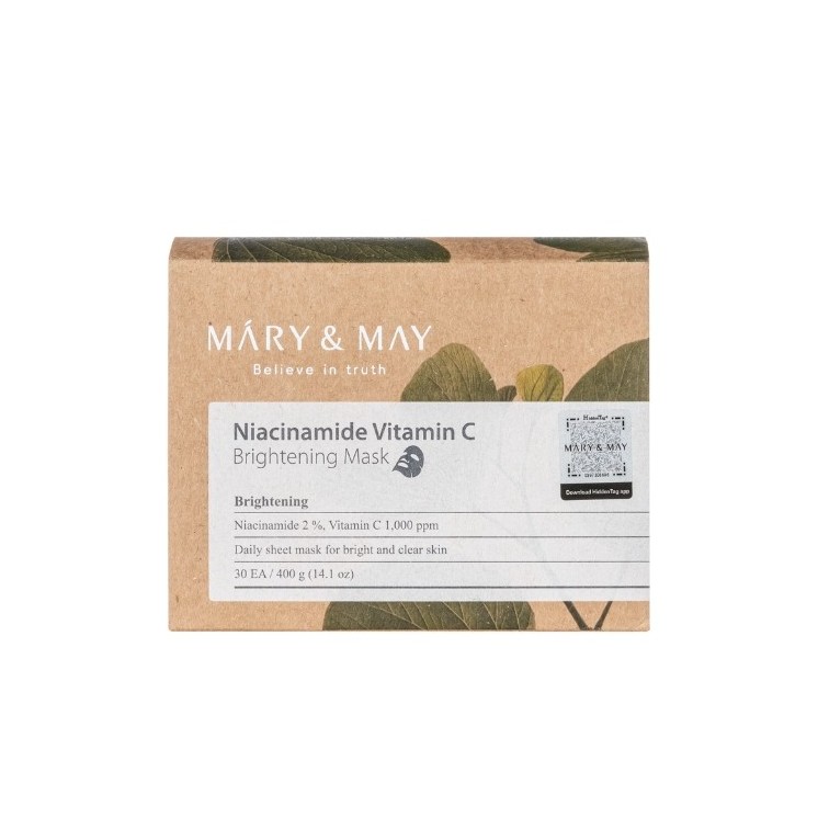 Mary&May Niacinamide Vitamin C Brightening Mask Set mit aufhellenden Gesichtsmasken 30 Stück