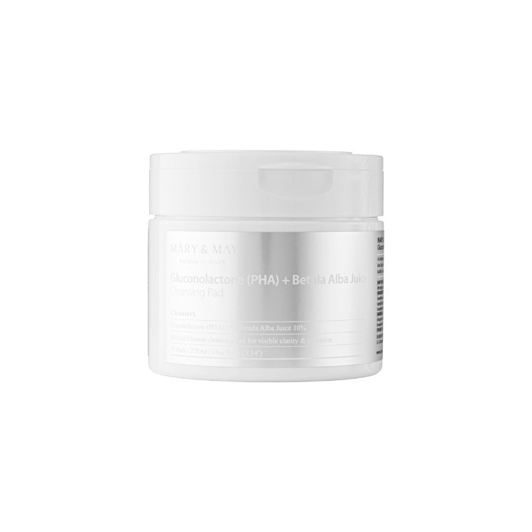 Mary&May Gluconolactone ( PHA ) + Betula Alba Juice Cleansing Pad Cleansing and Peeling Pads 70 pcs.
