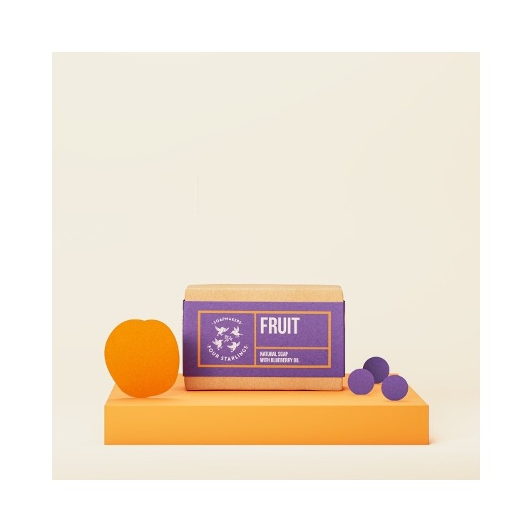 Mydlarnia Cztery Szpaki Fruchtiges Naturseifenstück 110 g