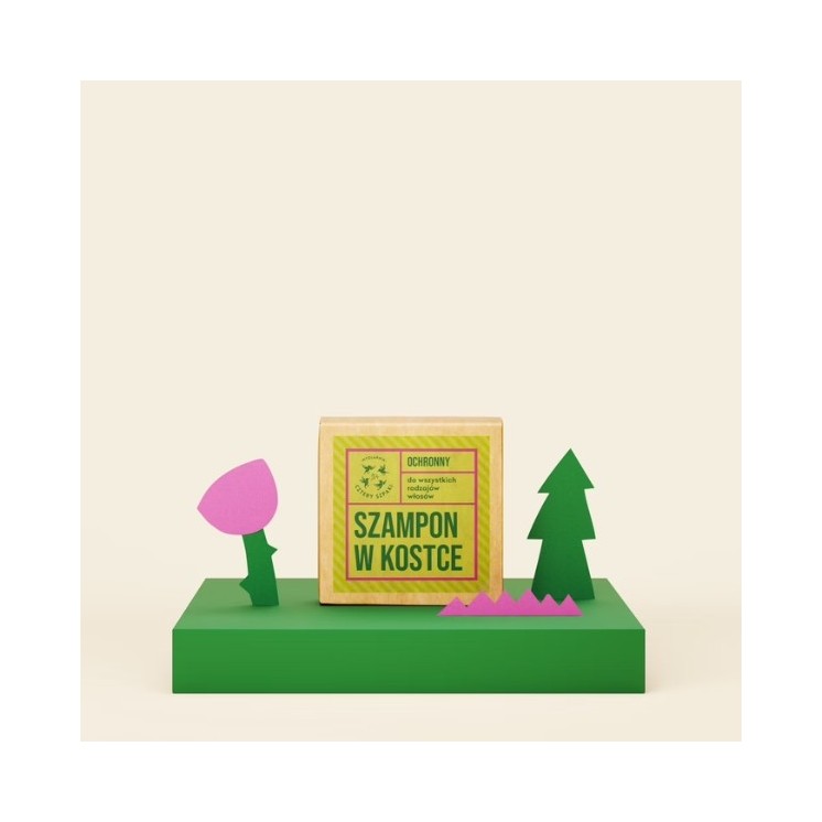 Mydlarnia Cztery Szpaki Forest Rose Shampoo Cube Protective 75 G