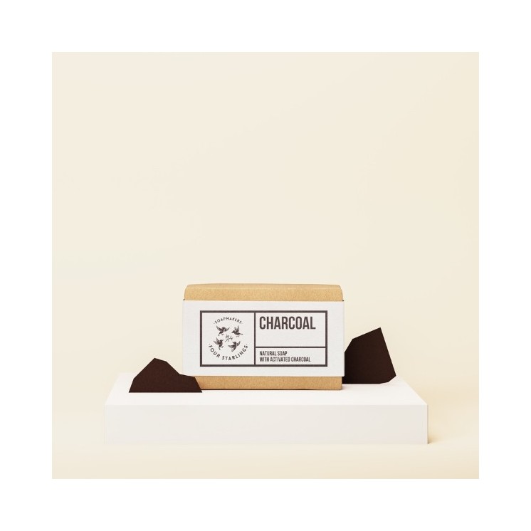 Mydlarnia Cztery Szpaki Naturkohleseife in einem Stück 110 g