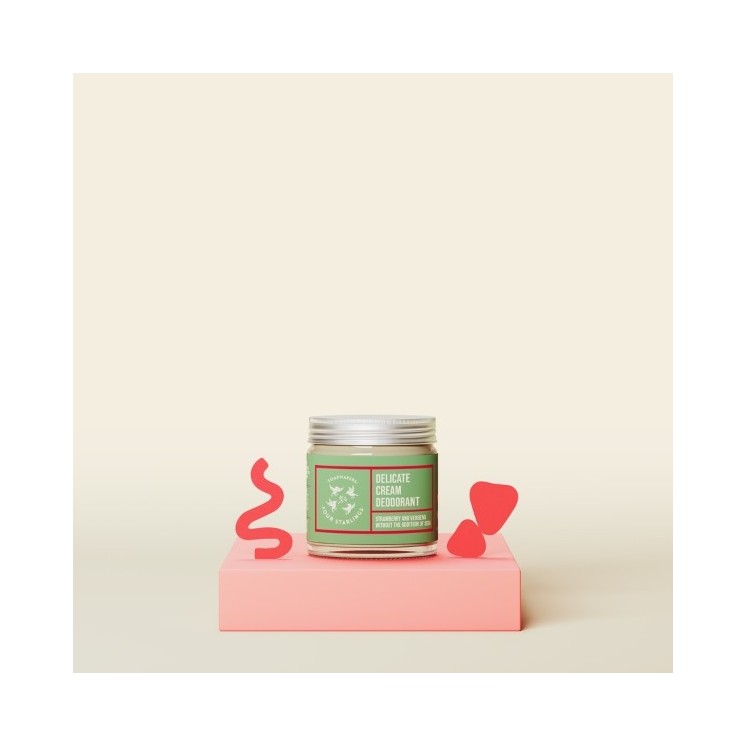 Mydlarnia Cztery Szpaki Natural Cream Deodorant Strawberry and Verbena 60 ml