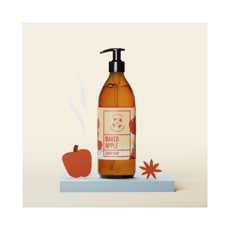 Mydlarnia Cztery Szpaki Baked Apple natürliche Flüssigseife 500 ml