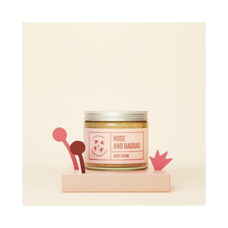 Mydlarnia Cztery Szpaki Suiker Peeling Roos en Baobab 250 ml