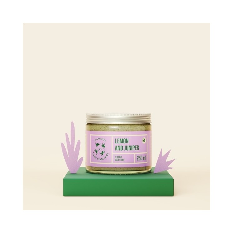 Mydlarnia Cztery Szpaki Illuminating sugar Peeling for the body Lemon and Juniper 250 ml