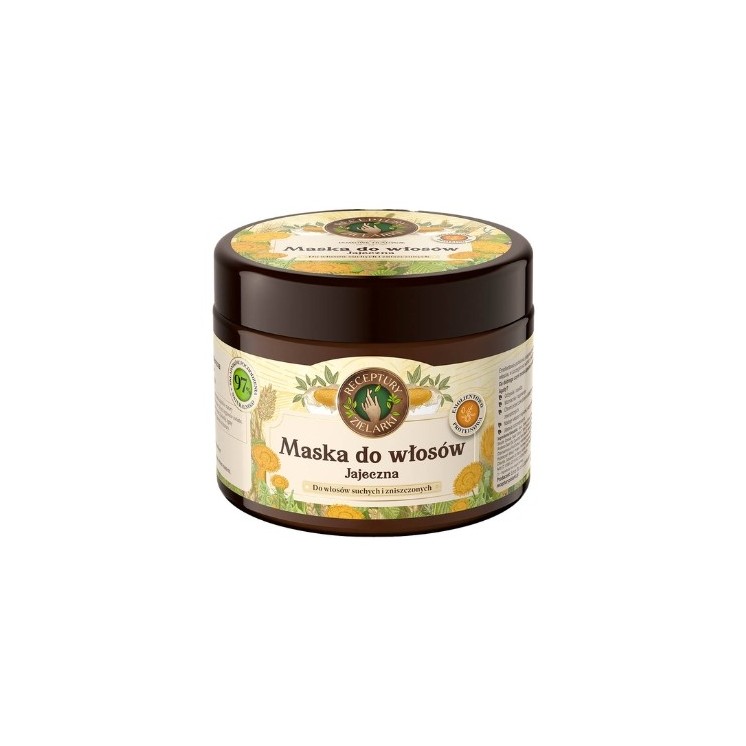 Herbalists' Recipes Eiermaske für trockenes und strapaziertes Haar, Weichmacher und Protein, 300 ml