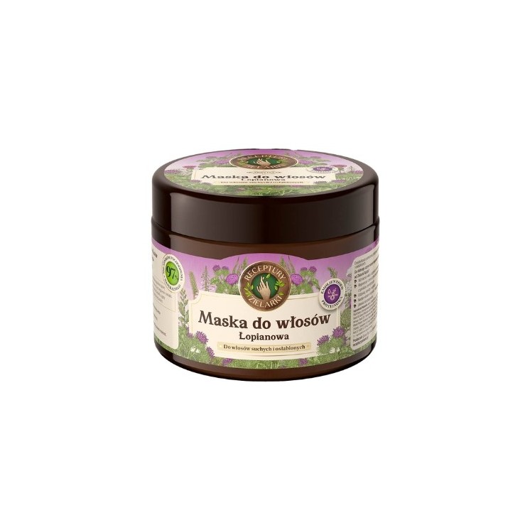 Herbalists' Recipes Burdock verzachtend masker voor droog en verzwakt haar 300 ml