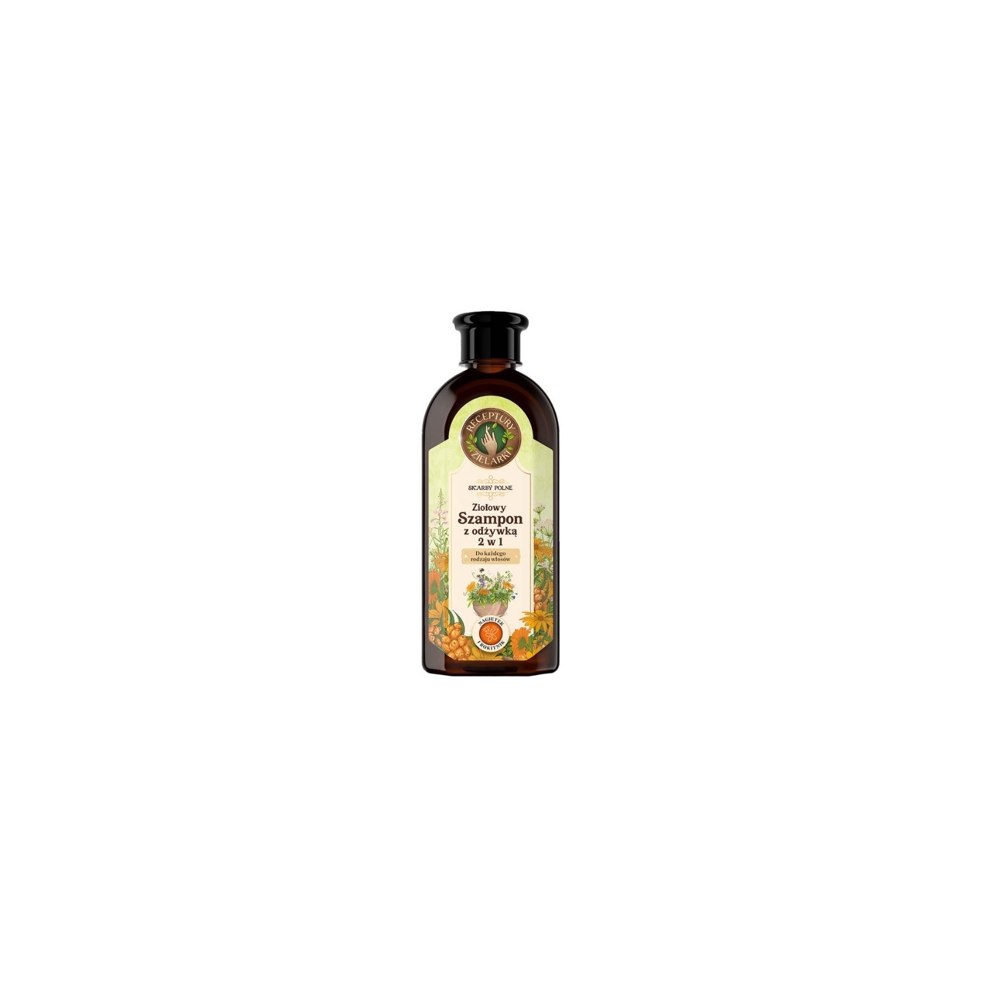 Herbalist's Recipes Herbal shampoo 2in1 for all hair types marigold and sea buckthorn 350 ml