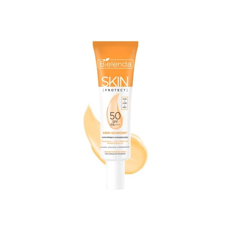 Bielenda SKIN PROTECT Schutzcreme SPF 50 aufhellend und energetisierend, PA++++, UVA + UVB + HEV 40 ml