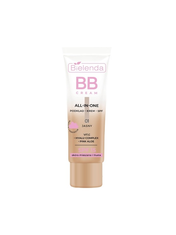 Bielenda ALL IN ONE BB CREAM skóra mieszana i tłusta odcień 01 jasny 30 ml