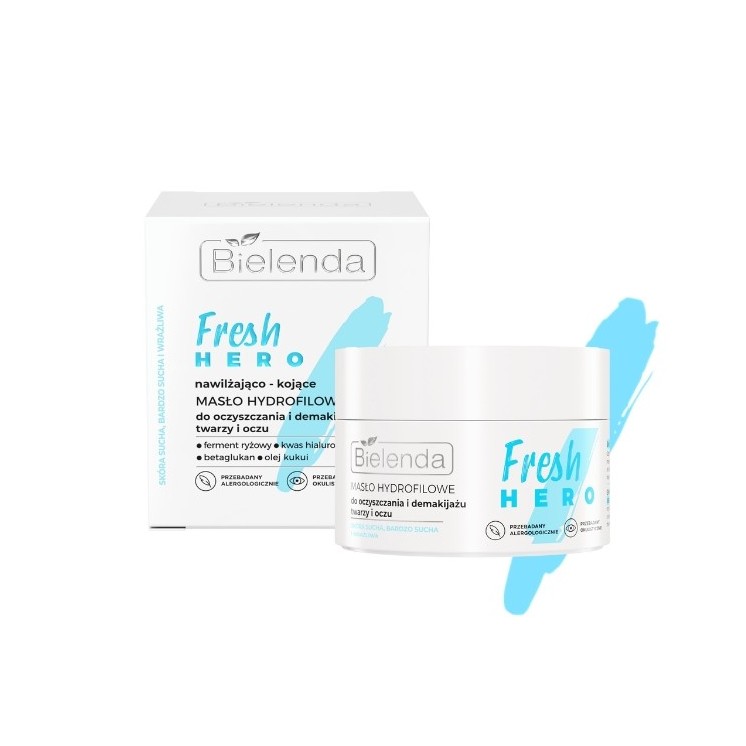 Bielenda Fresh HERO Moisturizing and soothing hydrophilic butter for cleansing and removing make-up from the face and eyes 40 g