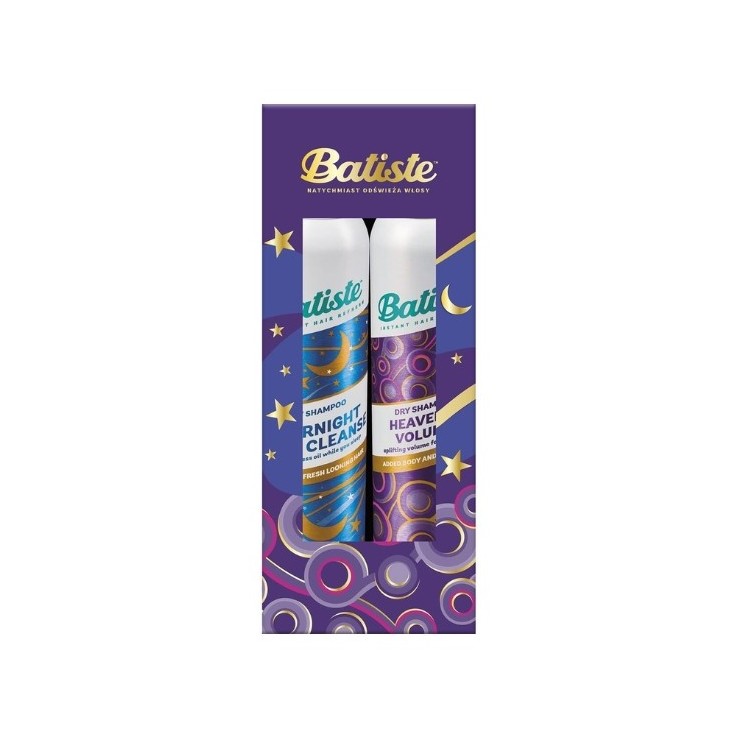 Сухий шампунь BATISTE Christmas Set Heavenly Volume Dry Shampoo 200 ml + Overnight Light Cleanse 200 ml
