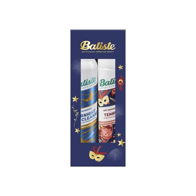 BATISTE Kerstset Tempt Droogshampoo 200 ml + Overnight Light Cleanse 200 ml