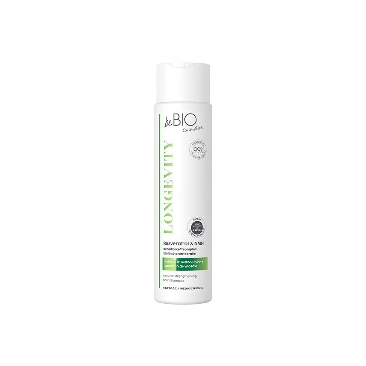 BeBio LONGEVITY Dichtes und stärkendes natürliches Haarshampoo 300 ml