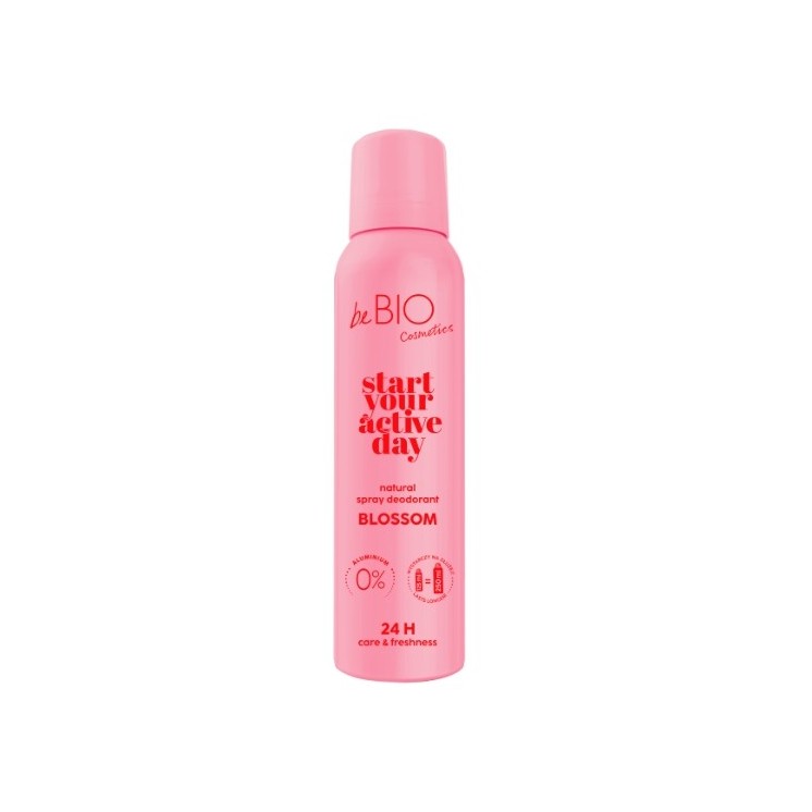 BeBio Start je actieve dag Natuurlijke deodorantspray Blossom 125 ml