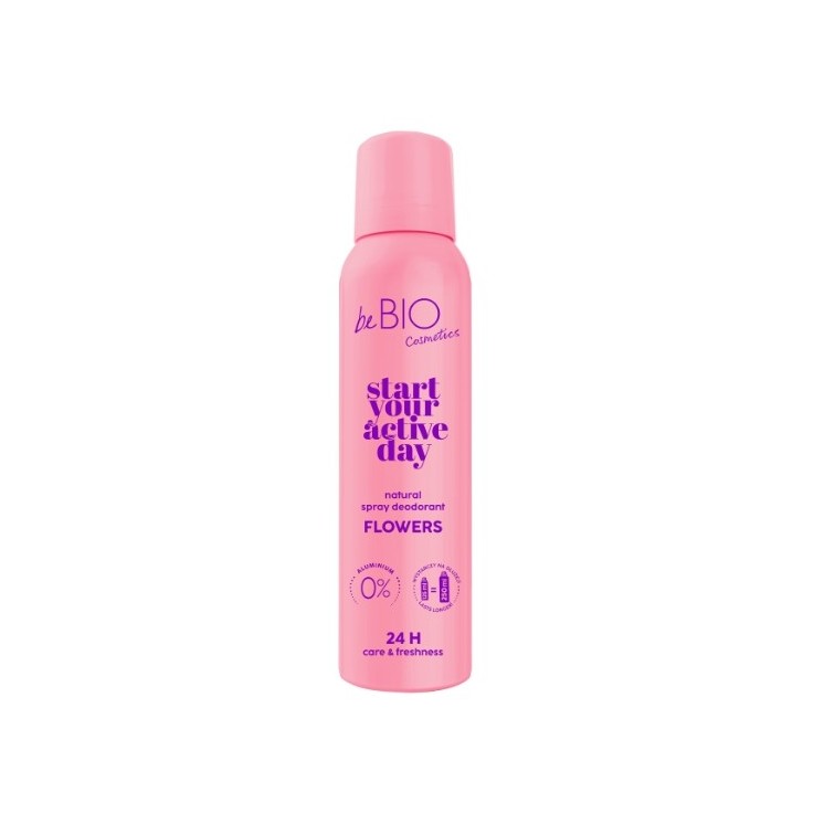 BeBio Start je actieve dag Natuurlijke spraydeodorant Bloemen 125 ml