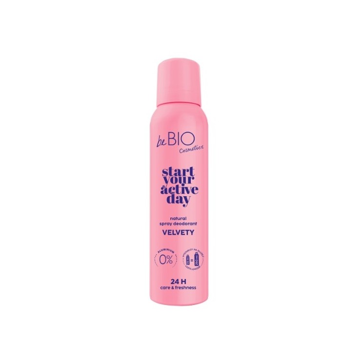 BeBio Beginnen Sie Ihren aktiven Tag. Natürliches Deodorantspray Velvety 125 ml