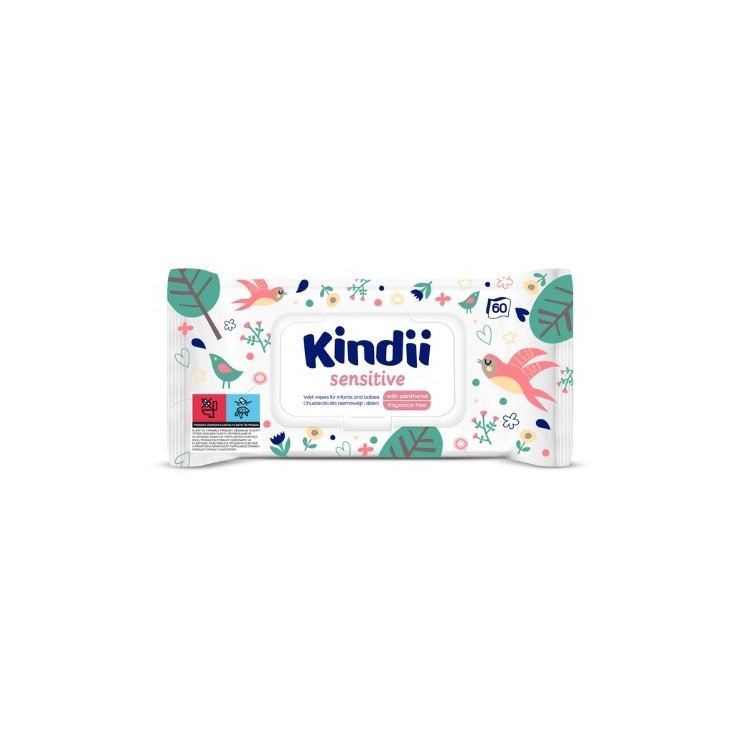Kindii Sensitive Baby and Child Cleansing Wipes 60 шт.