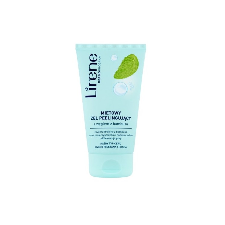 Lirene Mint Peeling Gel mit Bambuskohle 150 ml