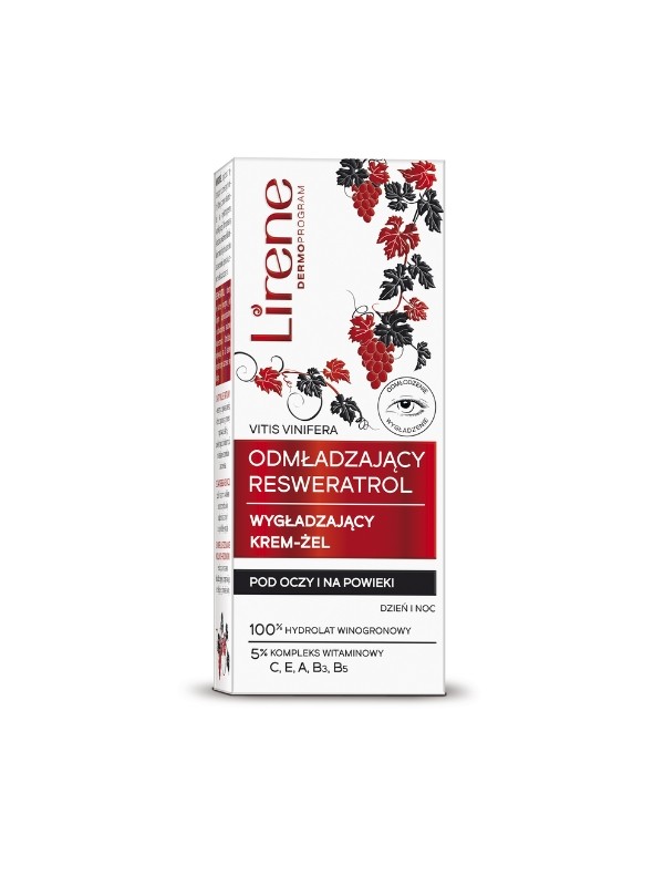 Lirene Krem-żel wygładzająco-rozświetlający pod oczy Resweratrol 20 ml