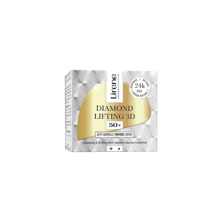Lirene Diamond Lifitng 3D Зміцнюючий крем проти зморшок 50+ 50 мл