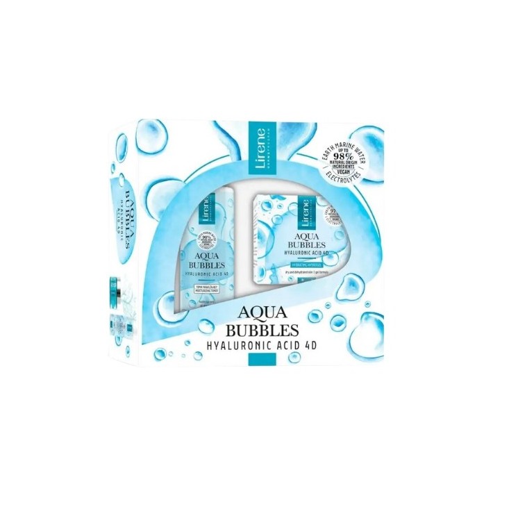 Lirene Aqua Bubbles Gift Set Gezichtscrème + Gezichtstoner 200 ml