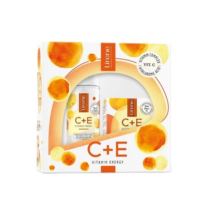 Lirene Set C+E feuchtigkeitsspendender Reinigungsschaum 150 ml + pflegende Gesichtscreme 50 ml