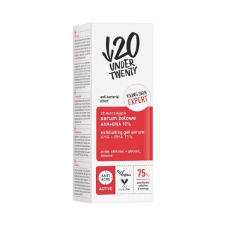 Under Twenty Serum żelowe złuszczające, AHA+BHA 15% 30 ml