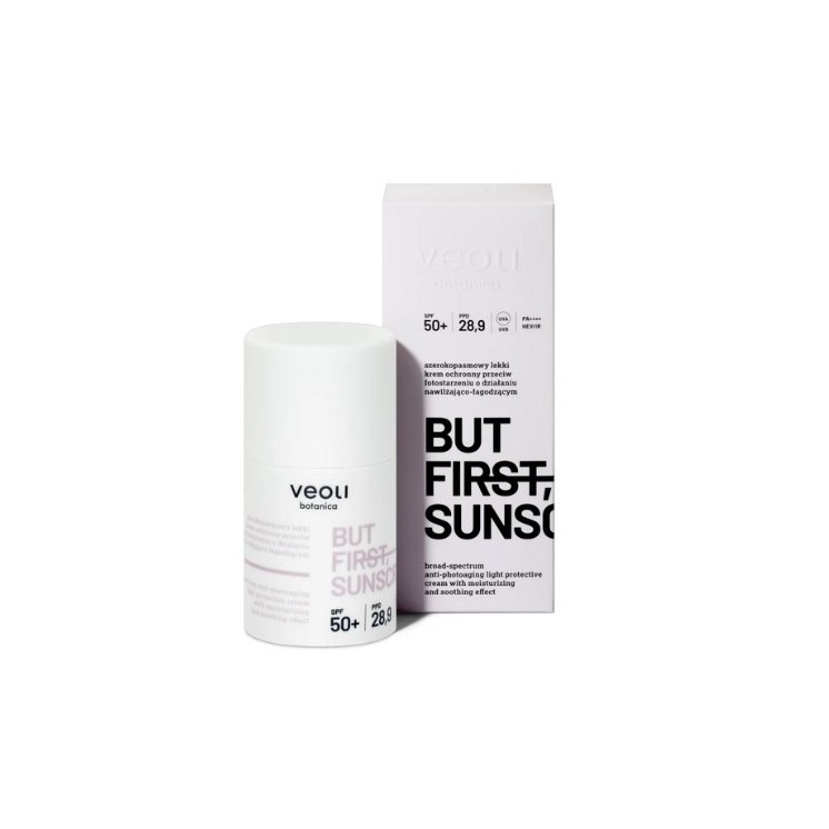 Veoli Botanica But First Sunscreen легкий захисний крем від фотостаріння SPF 50+ 50 мл
