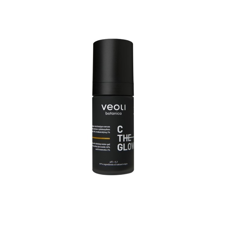 Veoli Botanica C The Glow verhelderend en kalmerend watergel gezichtsserum met ascorbylglucoside 10% 30 ml