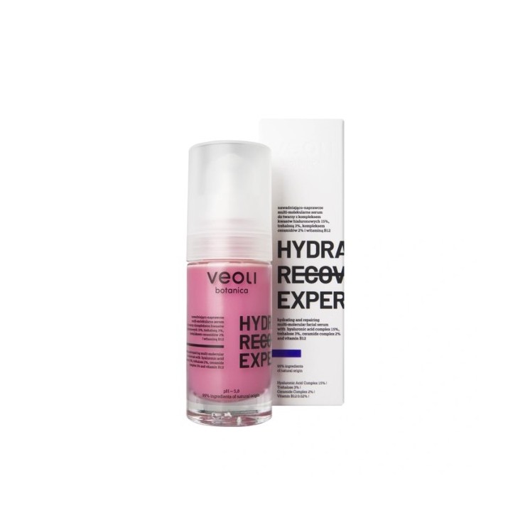 Veoli Botanica Hydra Recovery Expert feuchtigkeitsspendendes und reparierendes Gesichtsserum mit einem Komplex aus Hyaluronsäure